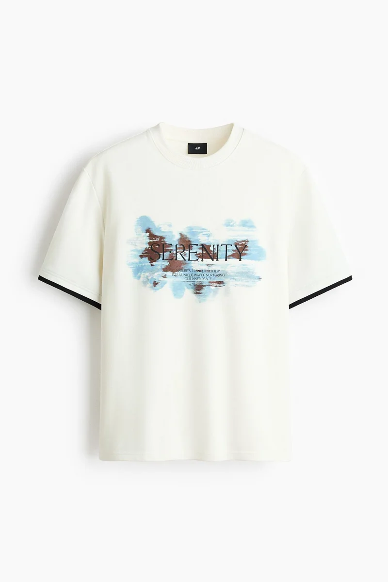 اتش اند ام تي-شيرت بقصّة فضفاضة